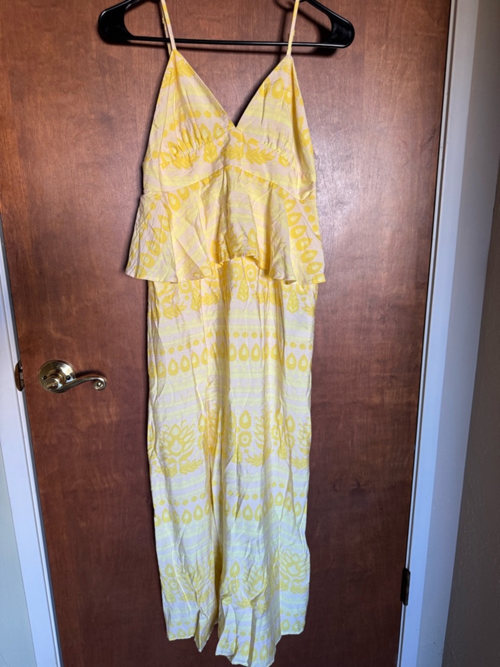 Sunny Yellow Maxi Dress with Spaghetti Straps